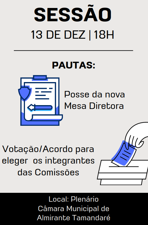 Câmara realiza última Sessão Ordinária do ano nesta terça-feira