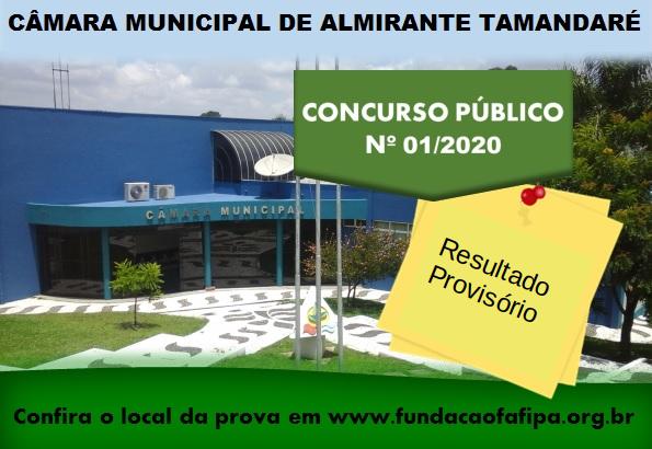 Resultado provisório da prova objetiva